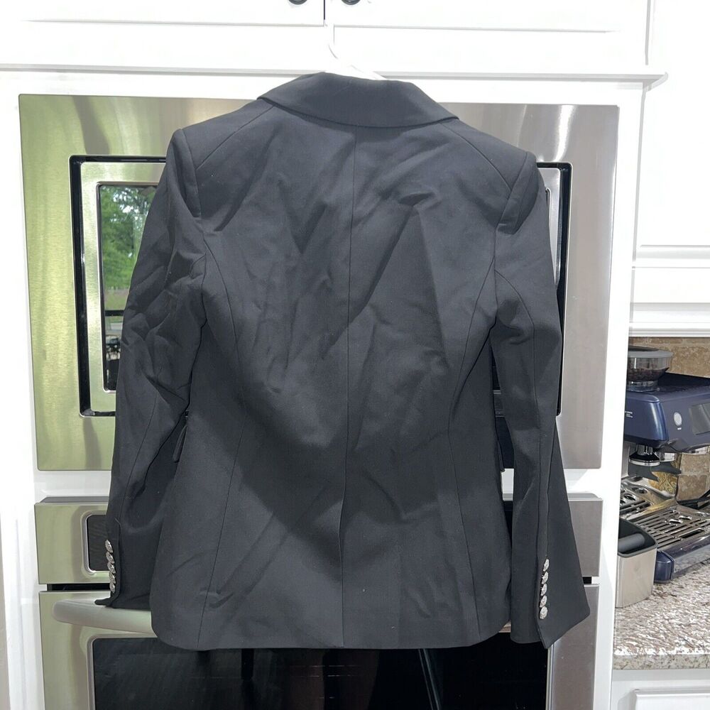 VERONICA BEARD Miller Dickey Jacket Blazer Black Sz 6 NWT Silver Buttons - Picture 5 of 5